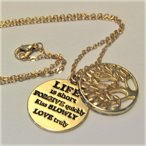 Inspirational Message Necklace