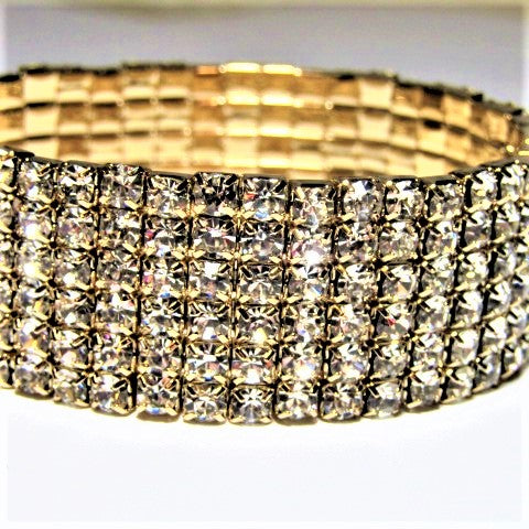 Stunning Gold Rhinestone Bracelet