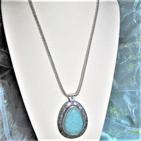 Marvelous Teardrop Turquoise Necklace Set