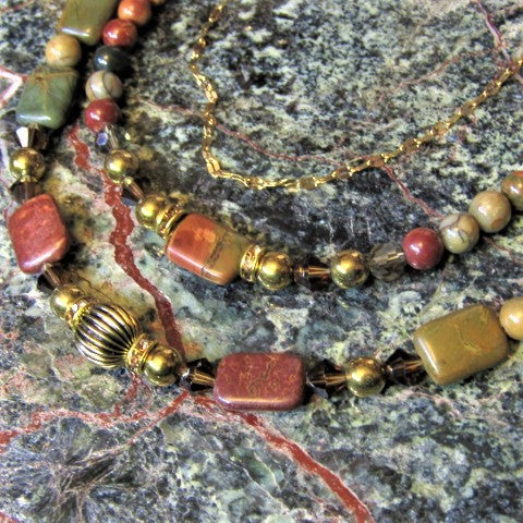 Fabulous Picasso Jasper Princess Necklace Set