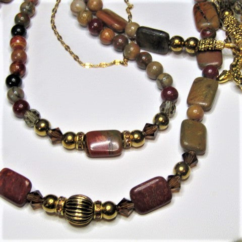 Fabulous Picasso Jasper Princess Necklace Set