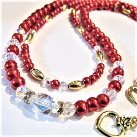 Beautiful Red Crystal Princess Necklace