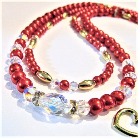 Beautiful Red Crystal Princess Necklace