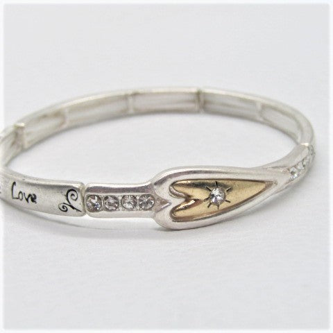 Lovely "Faith Hope and Love" Heart Bracelet