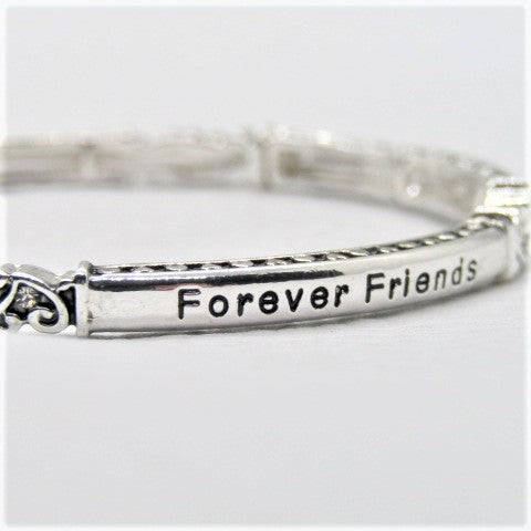 Lovely "Sisters and Friends" Inspirational Bracelet