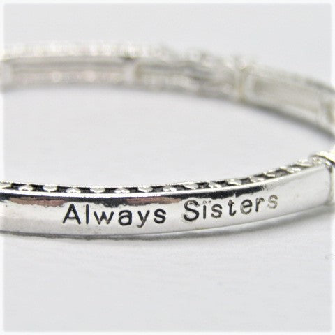 Lovely "Sisters and Friends" Inspirational Bracelet