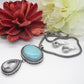 Turquoise and Rhinestone Necklace Set