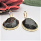 Faceted Oval Stone Earrings