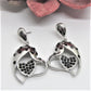Lovely Double Crystal Heart Earrings