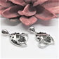 Lovely Double Crystal Heart Earrings