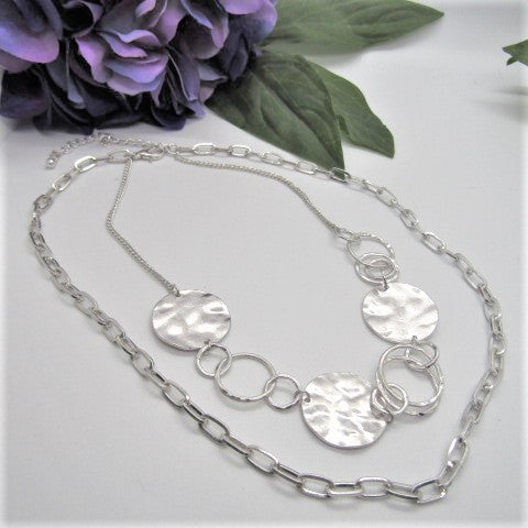Fabulous Hammered Disc Necklace
