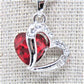 Stunning Red Crystal Heart Necklace
