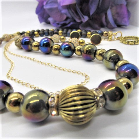 Amazing Purple Dreams Matinee Necklace