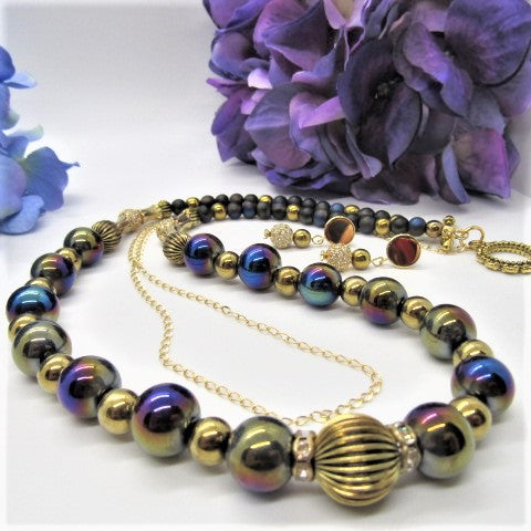 Amazing Purple Dreams Matinee Necklace