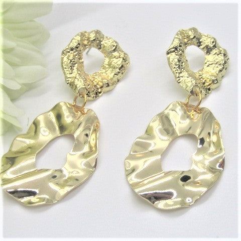 Luscious Long Gold Geo Earrings