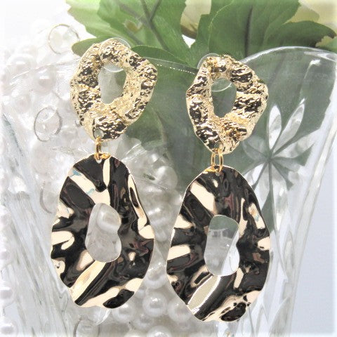 Luscious Long Gold Geo Earrings