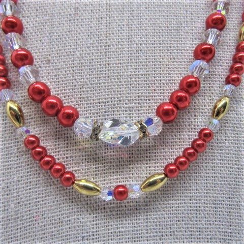 Beautiful Red Crystal Princess Necklace