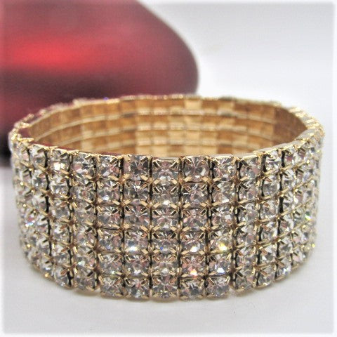 Stunning Gold Rhinestone Bracelet