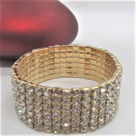 Stunning Gold Rhinestone Bracelet