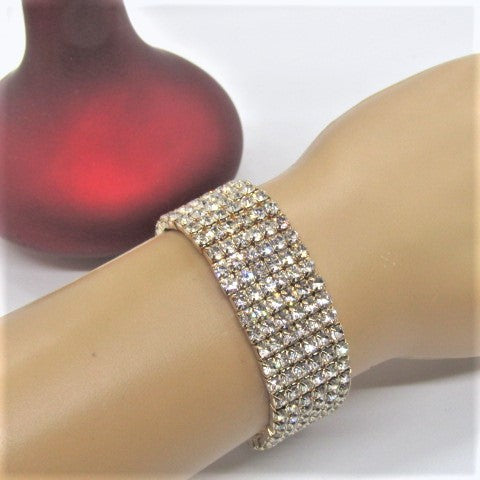 Stunning Gold Rhinestone Bracelet