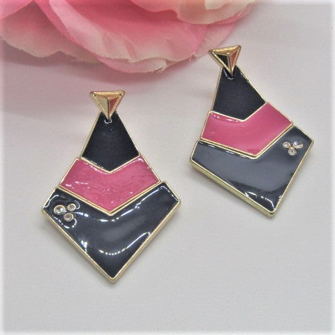 Fantastic Blue and Pink Earrings