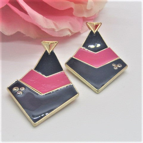 Fantastic Blue and Pink Earrings