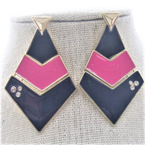 Fantastic Blue and Pink Earrings