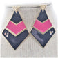 Fantastic Blue and Pink Earrings