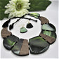 Fantastic Green and Gold Graduated Necklace Set