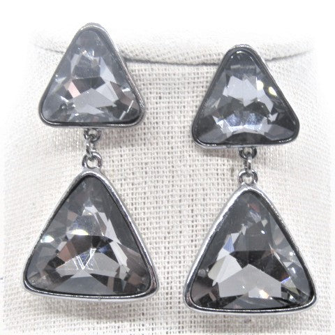 Gorgeous Triangles of Black Diamonds Earrings
