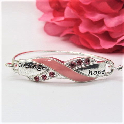 Beautiful "Courage Hope" Crystal Bracelet