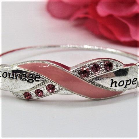 Beautiful "Courage Hope" Crystal Bracelet