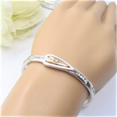 Lovely "Faith Hope and Love" Heart Bracelet