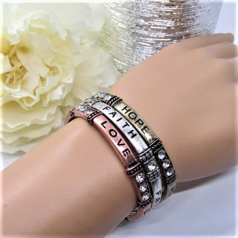 Precious "Love Hope and Faith" Bracelet