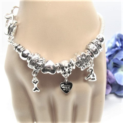 "My Dog" Heart Charm Bracelet