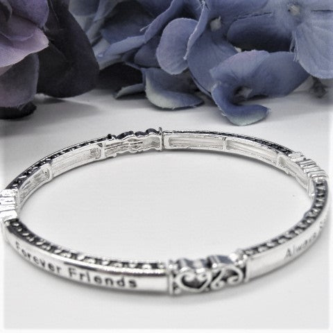 Lovely "Sisters and Friends" Inspirational Bracelet