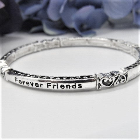 Lovely "Sisters and Friends" Inspirational Bracelet