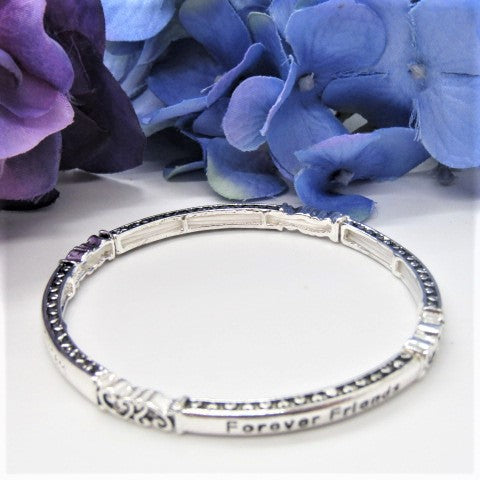 Lovely "Sisters and Friends" Inspirational Bracelet