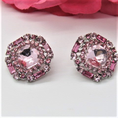 Lovely Marquise Pink Stud Earrings