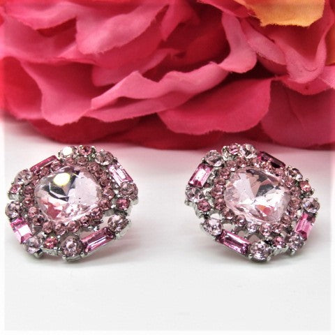 Lovely Marquise Pink Stud Earrings