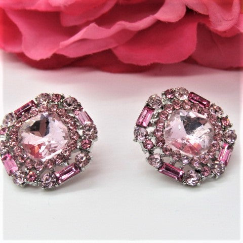 Lovely Marquise Pink Stud Earrings