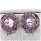 Lovely Marquise Pink Stud Earrings