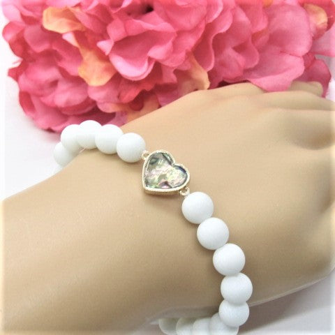 Gorgeous Heart Abalone Bracelet