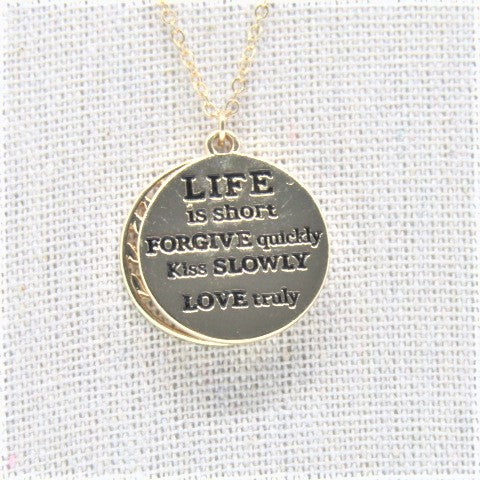 Inspirational Message Necklace
