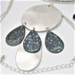 Pretty Hammered Silver Patina Necklace Set