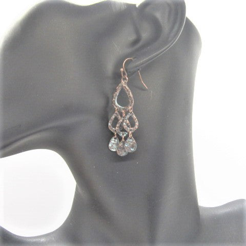 Lovely Patina and Rose Gold Earrings