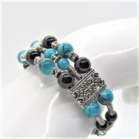 Gorgeous Black and Turquoise Bracelet