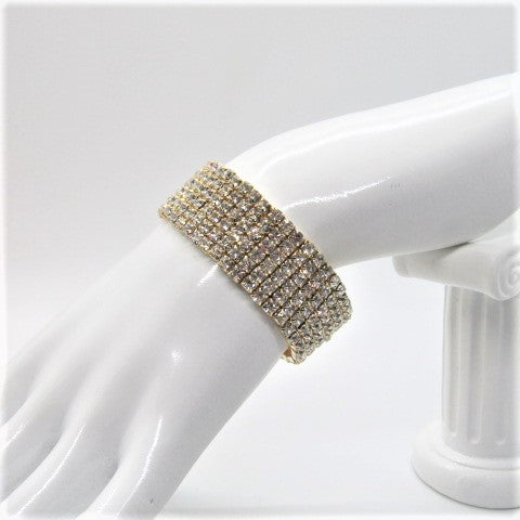 Stunning Gold Rhinestone Bracelet