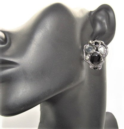 Stunning Black and Gray Earrings