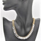 Lovely Rhinestones and Gold Necklace Set